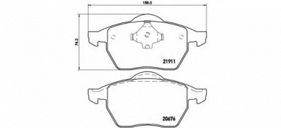 BREMBO p85035 -  Комплект тормозных колодок, дисковый тормоз