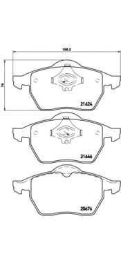 BREMBO p85036 -  Комплект тормозных колодок, дисковый тормоз