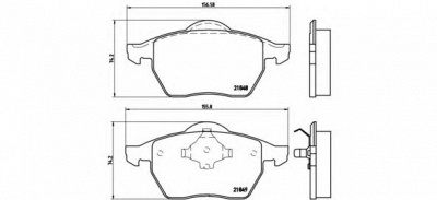 BREMBO p85039 -  Комплект тормозных колодок, дисковый тормоз
