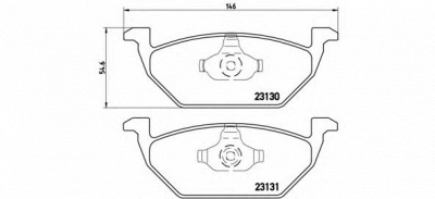 BREMBO p85041 -  Комплект тормозных колодок, дисковый тормоз