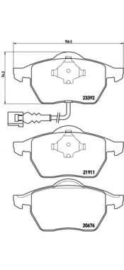 BREMBO p85045 -  Комплект тормозных колодок, дисковый тормоз