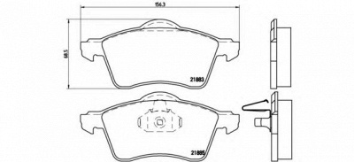 BREMBO p85047 -  Комплект тормозных колодок, дисковый тормоз