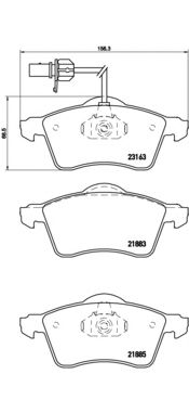 BREMBO p85049 -  Комплект тормозных колодок, дисковый тормоз
