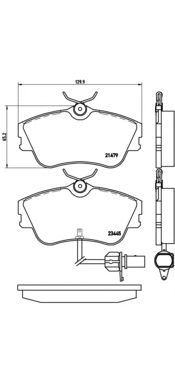 BREMBO p85050 -  Комплект тормозных колодок, дисковый тормоз