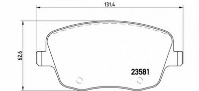 BREMBO p85057 -  Комплект тормозных колодок, дисковый тормоз