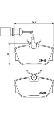BREMBO p85059 -  Комплект тормозных колодок, дисковый тормоз