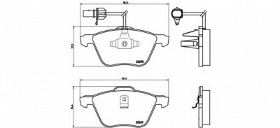 BREMBO p85061 -  Комплект тормозных колодок, дисковый тормоз
