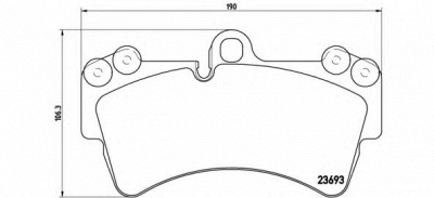 BREMBO p85065 -  Комплект тормозных колодок, дисковый тормоз