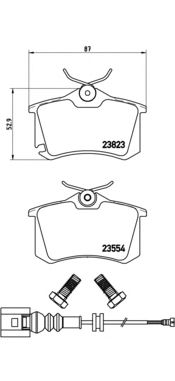 BREMBO p85066 -  Комплект тормозных колодок, дисковый тормоз