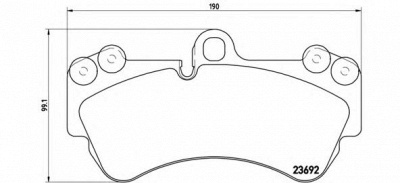 BREMBO p85069 -  Комплект тормозных колодок, дисковый тормоз