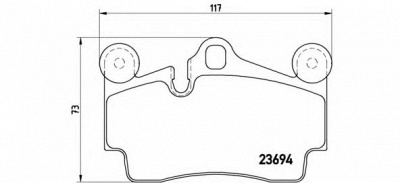 BREMBO p85070 -  Комплект тормозных колодок, дисковый тормоз