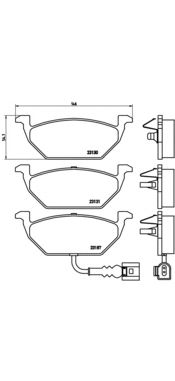 BREMBO p85072 -  Комплект тормозных колодок, дисковый тормоз