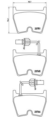 BREMBO p85078 -  Комплект тормозных колодок, дисковый тормоз