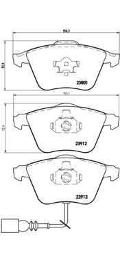 BREMBO p85079 -  Комплект тормозных колодок, дисковый тормоз