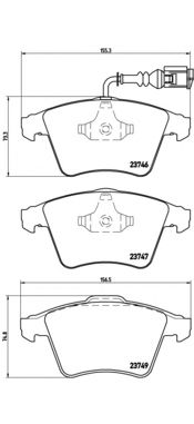 BREMBO p85081 -  Комплект тормозных колодок, дисковый тормоз