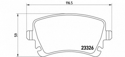 BREMBO p85083 -  Комплект тормозных колодок, дисковый тормоз