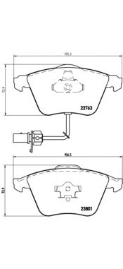 BREMBO p85084 -  Комплект тормозных колодок, дисковый тормоз