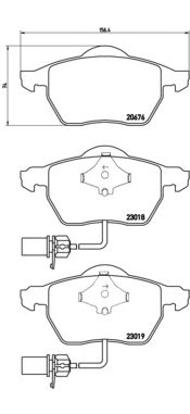 BREMBO p85085 -  Комплект тормозных колодок, дисковый тормоз