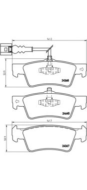 BREMBO p85091 -  Комплект тормозных колодок, дисковый тормоз