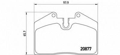 BREMBO p85094 -  Комплект тормозных колодок, дисковый тормоз