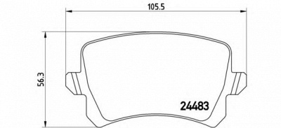 BREMBO p85108 -  Комплект тормозных колодок, дисковый тормоз