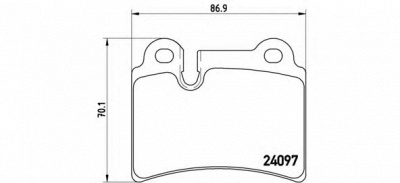 BREMBO p85111 -  Комплект тормозных колодок, дисковый тормоз
