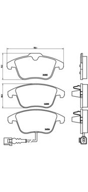BREMBO p85112 -  Комплект тормозных колодок, дисковый тормоз