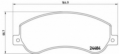 BREMBO p85115 -  Комплект тормозных колодок, дисковый тормоз