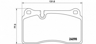 BREMBO p85116 -  Комплект тормозных колодок, дисковый тормоз