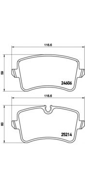 BREMBO p85118 -  Комплект тормозных колодок, дисковый тормоз