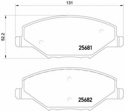 BREMBO p85121 -  Комплект тормозных колодок, дисковый тормоз