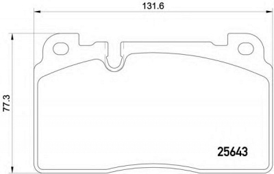 BREMBO p85122 -  Комплект тормозных колодок, дисковый тормоз