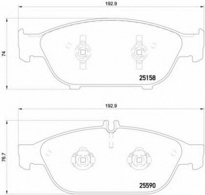 BREMBO p85127 -  Комплект тормозных колодок, дисковый тормоз