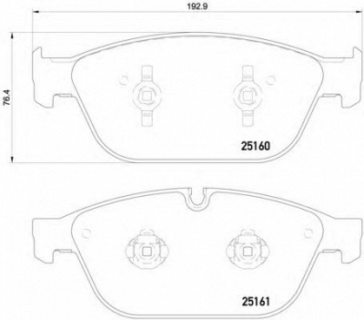 BREMBO p85128 -  Комплект тормозных колодок, дисковый тормоз