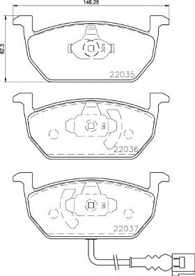 BREMBO p85137 -  Комплект тормозных колодок, дисковый тормоз
