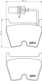 BREMBO p85138 -  Комплект тормозных колодок, дисковый тормоз