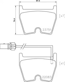 BREMBO p85139 -  Комплект тормозных колодок, дисковый тормоз