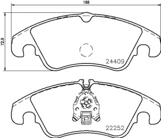 BREMBO p85145 -  Комплект тормозных колодок, дисковый тормоз