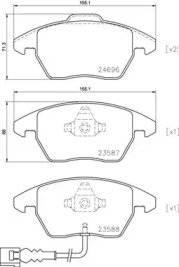 BREMBO p85146 -  Комплект тормозных колодок, дисковый тормоз