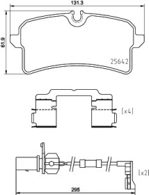 BREMBO p85151 -  Комплект тормозных колодок, дисковый тормоз