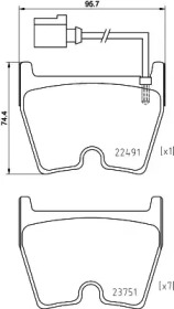 BREMBO p85152 -  Комплект тормозных колодок, дисковый тормоз