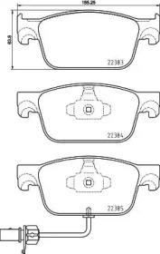 BREMBO p85153 -  Комплект тормозных колодок, дисковый тормоз
