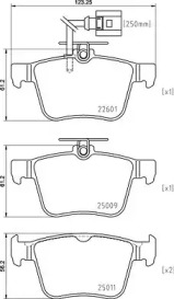 BREMBO p85162 -  Комплект тормозных колодок, дисковый тормоз