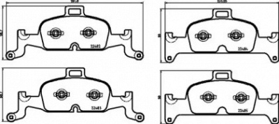BREMBO p85164 -  Комплект тормозных колодок, дисковый тормоз