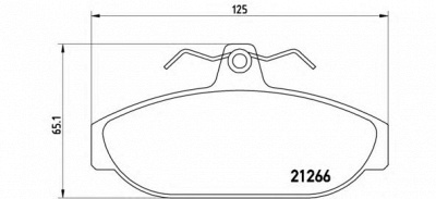 BREMBO p86005 -  Комплект тормозных колодок, дисковый тормоз