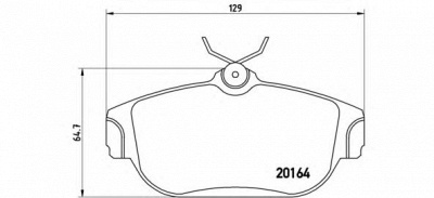 BREMBO p86007 -  Комплект тормозных колодок, дисковый тормоз