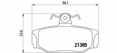 BREMBO p86009 -  Комплект тормозных колодок, дисковый тормоз