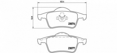 BREMBO p86014 -  Комплект тормозных колодок, дисковый тормоз
