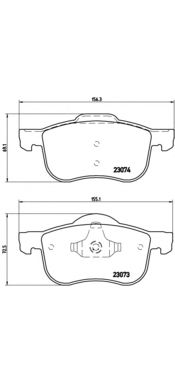 BREMBO p86016 -  Комплект тормозных колодок, дисковый тормоз