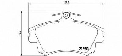 BREMBO p86017 -  Комплект тормозных колодок, дисковый тормоз